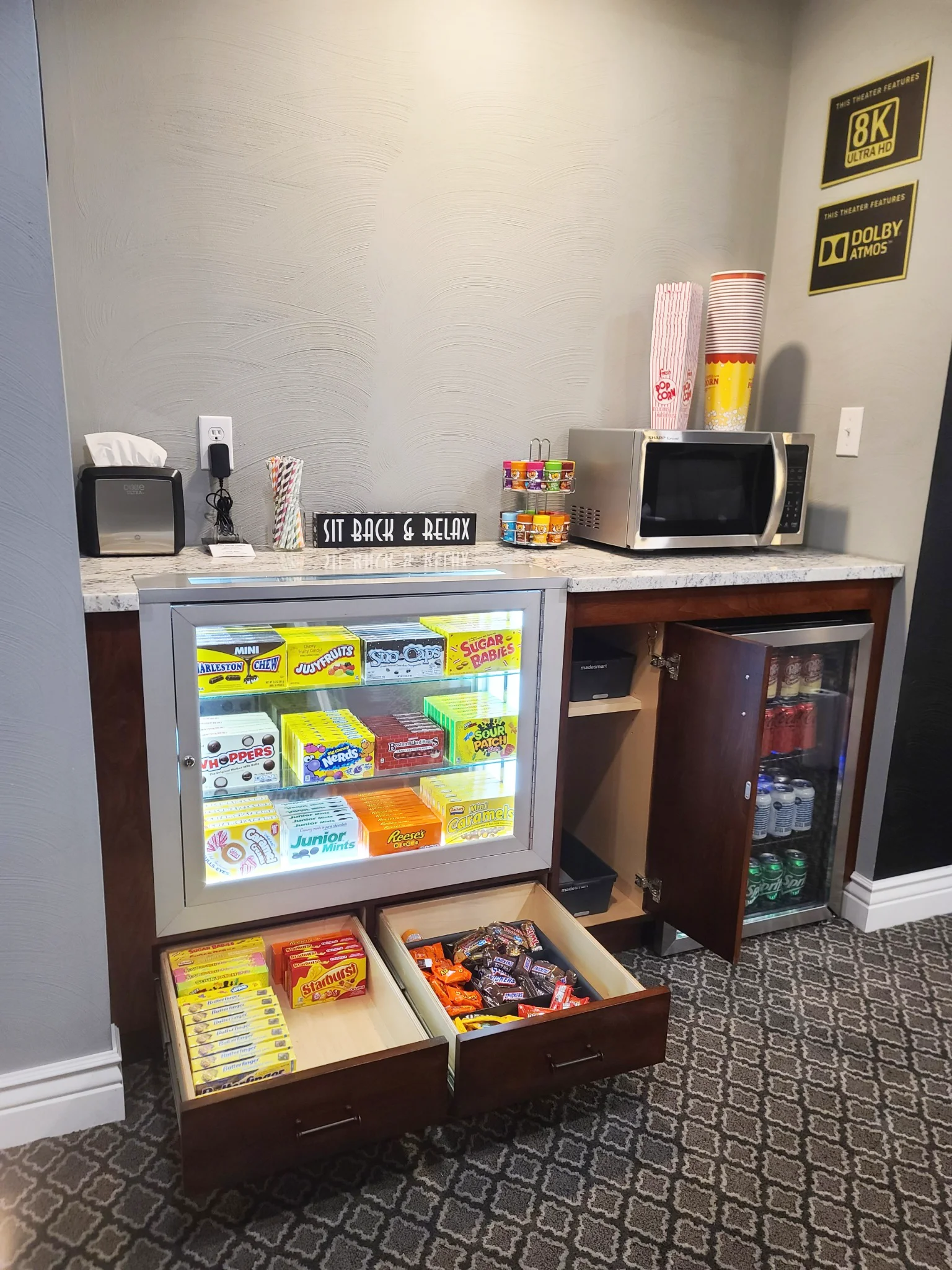 theater room cabinetry build